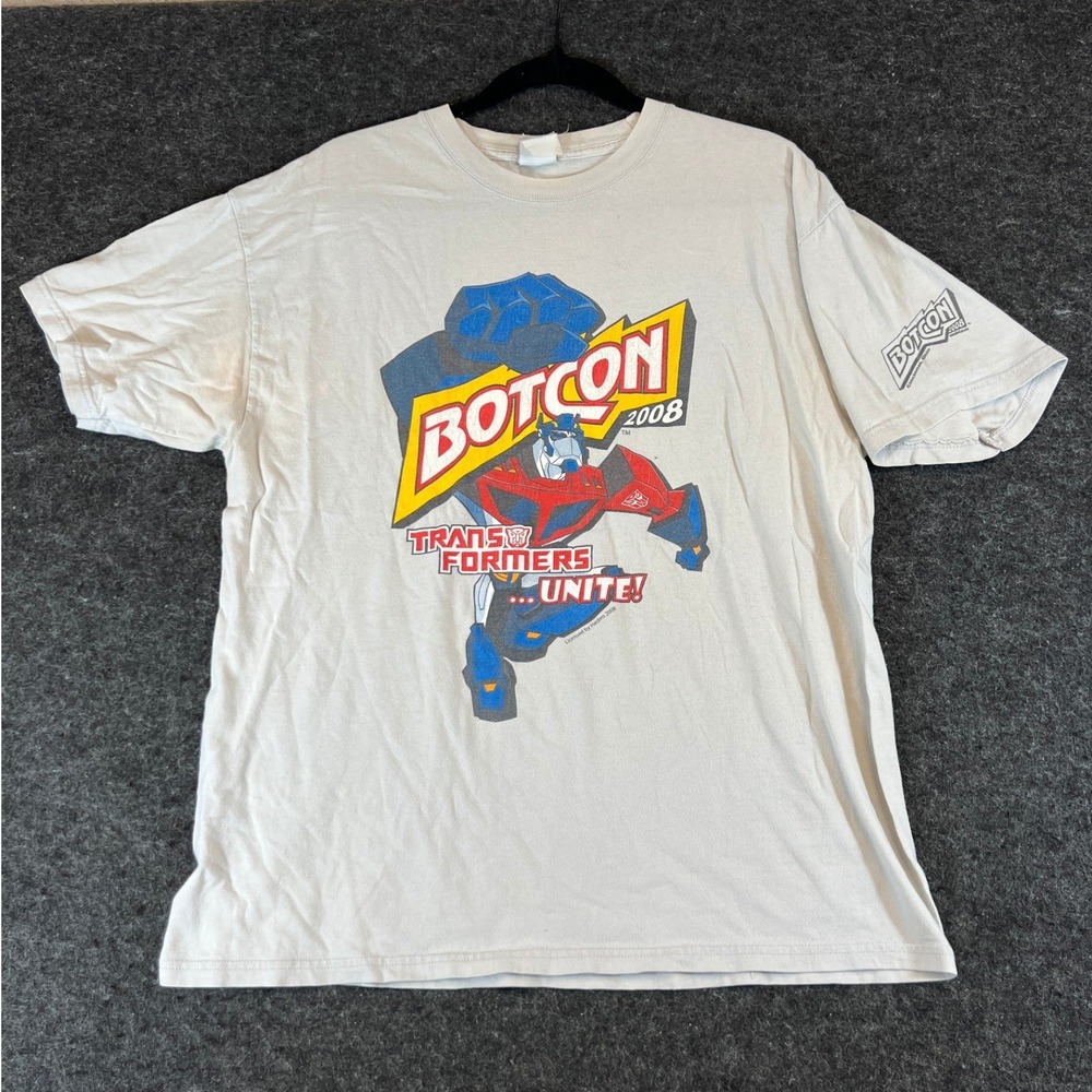 Vintage Botcon 2008 Transformers T-shirt Hanes Beefy-T Optimus Prime XL Tee